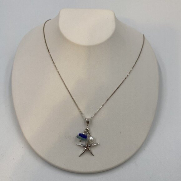 Stunning Sterling Silver 925 Necklace “Starfish ” Pendant Necklace #B204 - Picture 2 of 12
